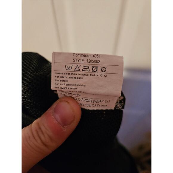 Campagnolo Italian Black 100% Polyamide Cycling Mesh Lined Pockets Men Size L - Picture 8 of 8